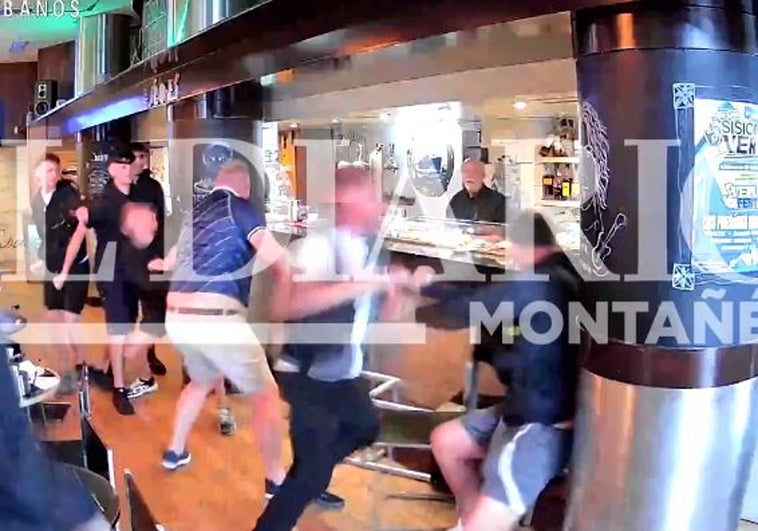 Pelea en un bar de Santander entre hinchas del Tottenham y el United