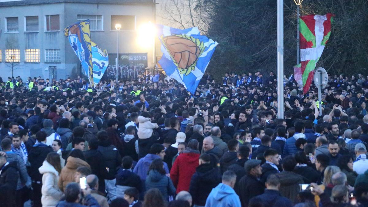 El derbi empezará con un gran recibimiento a la Real en los aledaños de Anoeta