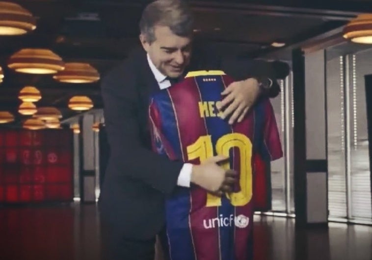 Messi busca candidato para echar a Laporta