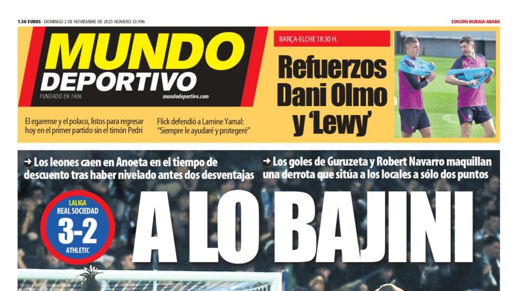 Portada MD Bizkaia-Araba de hoy domingo