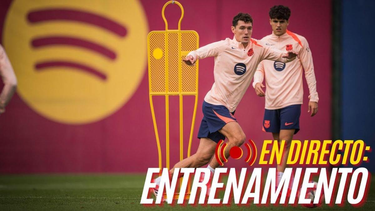 El entrenamiento del Barça previo al partido de Champions contra el Brujas, en streaming