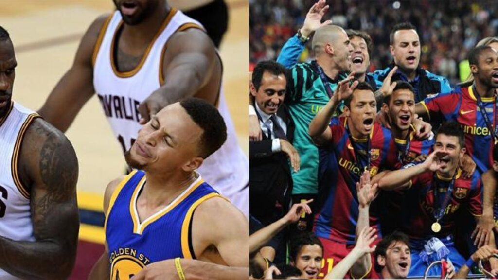 Curry restriega a LeBron cómo le quitó varios anillos: con “el tiki-taka” del Barça