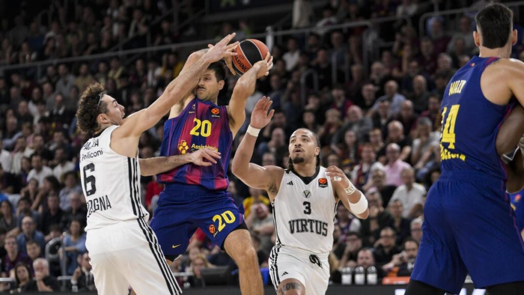 F.C. Barcelona vs Virtus Bolonia: el duelo en el Palau, en imágenes