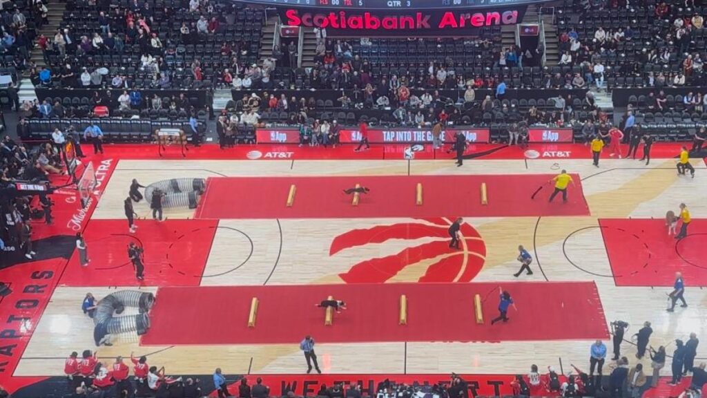 ¡Los perros también juegan en la NBA!