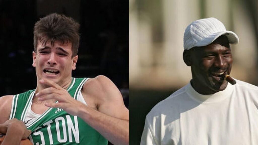 Hugo González sufre mientras Michael Jordan sonríe
