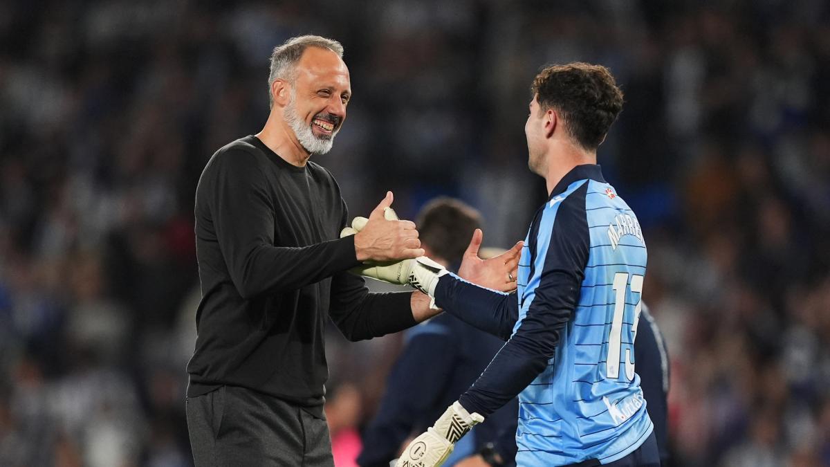 Matarazzo agita la portería y se reserva a Kubo: este es el once de la Real Sociedad para la final de la Copa del Rey