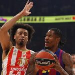 Locura total de Clyburn en el primer cuarto del Barça-Estrella Roja: ¡Seis triples!