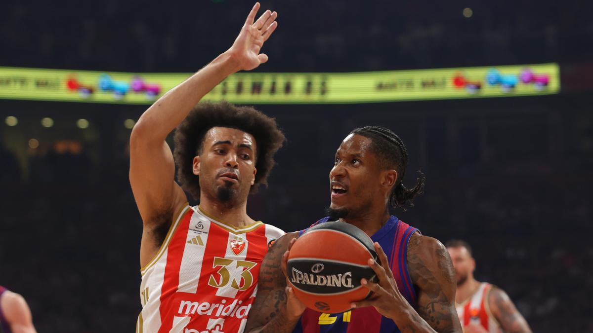 Locura total de Clyburn en el primer cuarto del Barça-Estrella Roja: ¡Seis triples!