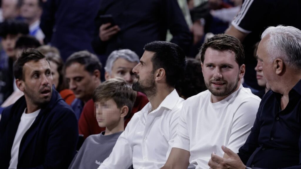 Doncic y Djokovic, espectadores de lujo en el Real Madrid-Estrella Roja