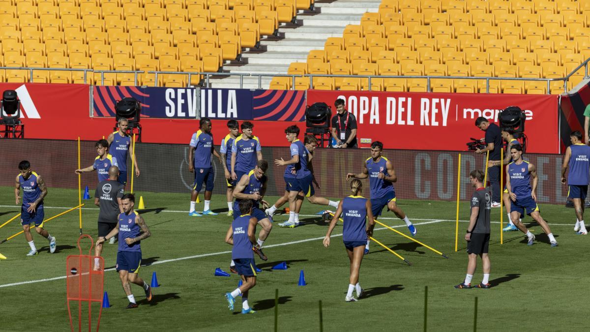 El Atleti realiza su último entrenamiento con buenas sensaciones