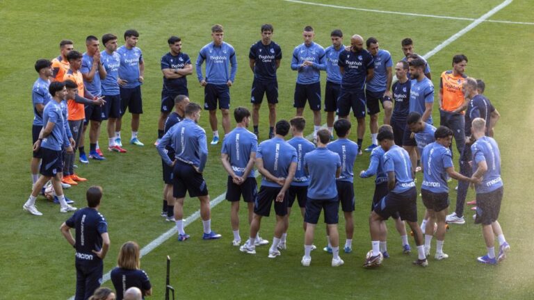 La Real inspecciona el césped de La Cartuja más que ejercitarse