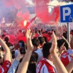 Batalla campal, detenidos y un herido antes del Almería-Málaga