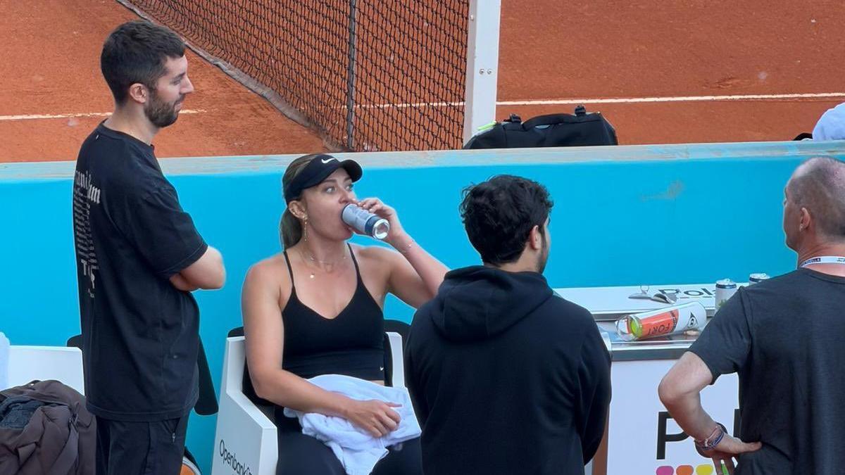 Broncano, con Badosa antes de su debut en el Mutua Madrid Open