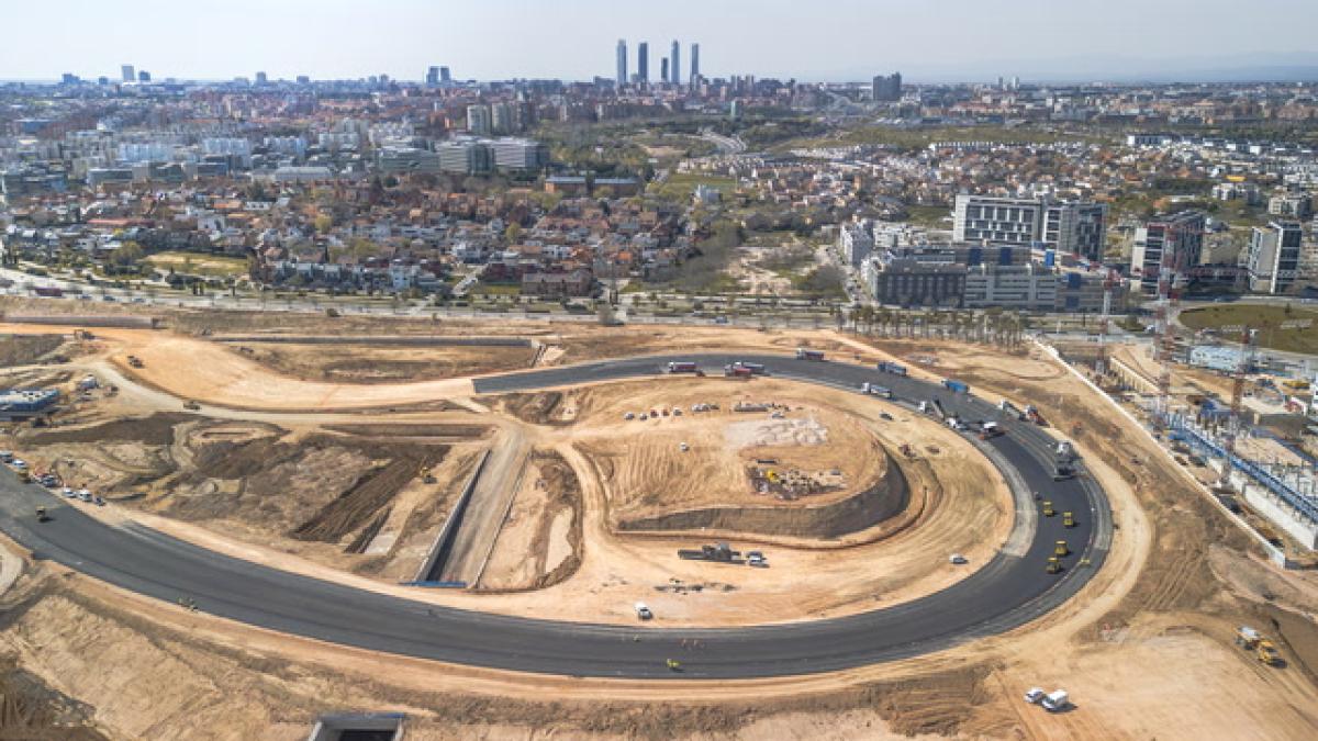 Así han construido La Monumental, la espectacular curva peraltada de Madring para la F1: los datos definitivos que desconocías