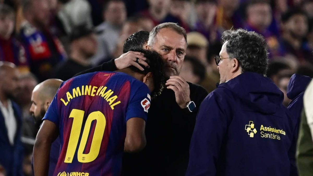 Flick, sobre la lesión de Lamine Yamal: "Así aprenderá"