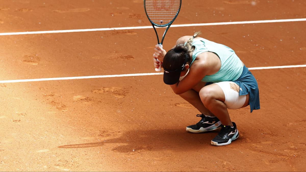 Jessica Bouzas se desmorona ante Shnaider en Madrid