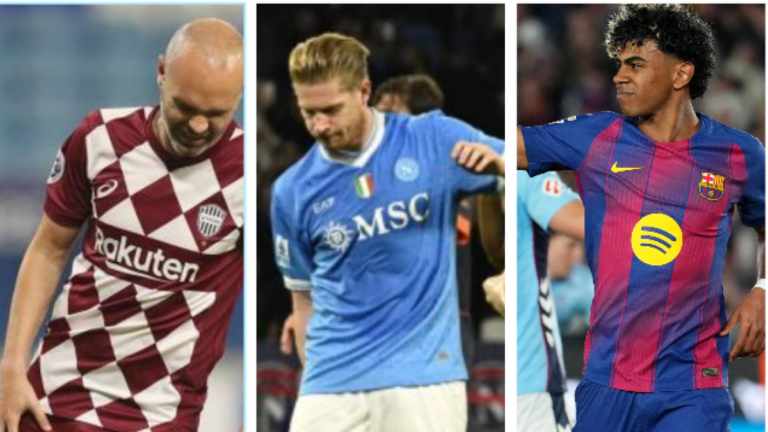 Lesionarse tirando un penalti es cosa de cracks: Iniesta, De Bruyne y Lamine