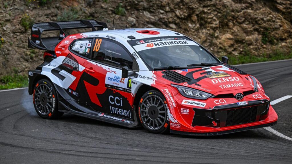 Katsuta, líder del Mundial de rallies, brilla en la apertura en el Estadio de la UD Las Palmas