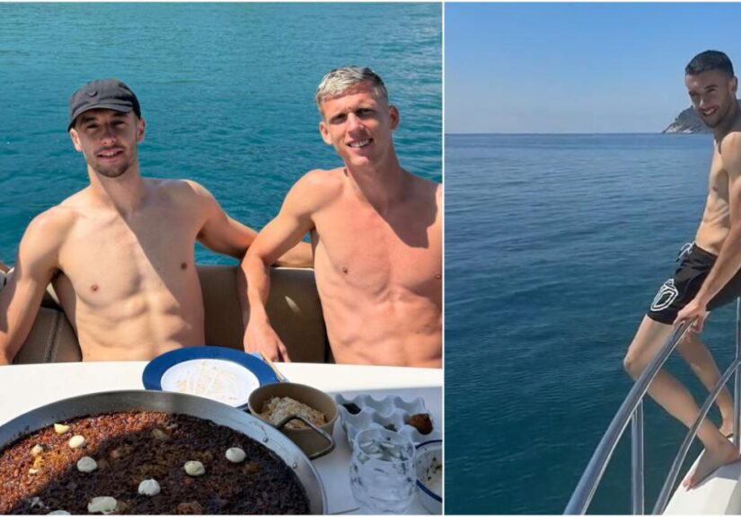 Escapada marítima de Olmo, Eric y un atrevido Joan Garcia