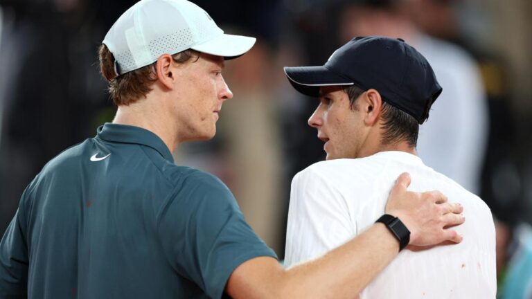 Sinner se rinde a Jódar con un mensaje para el recuerdo tras su espectacular duelo en Madrid