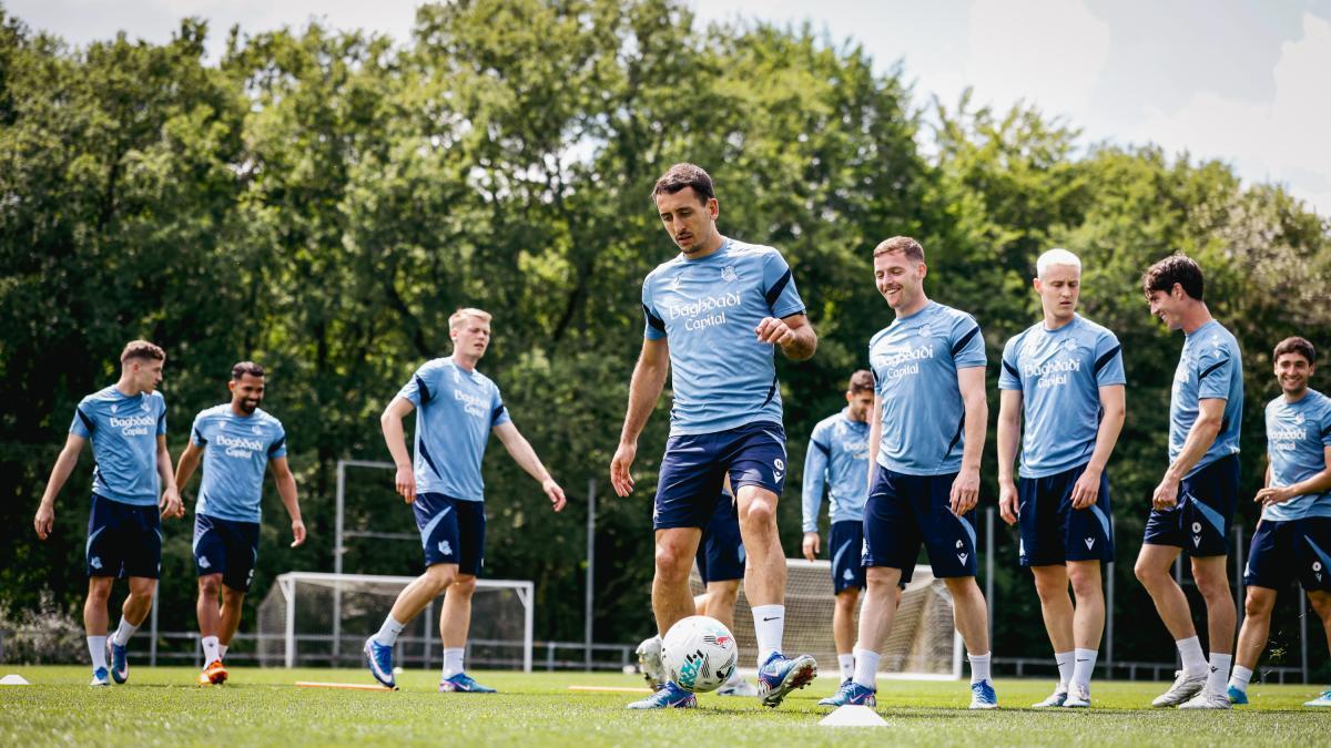 Zubeldia, Guedes y Karrikaburu siguen al margen en el primer entrenamiento de la semana