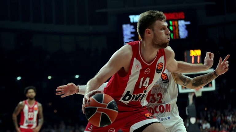 94-64: Olympiacos pasa por encima del Mónaco y coloca el 2-0