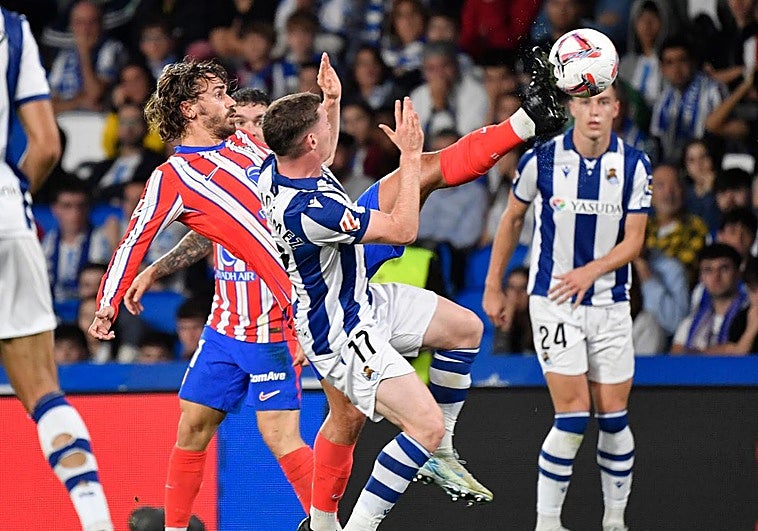 Alineación del Atlético de Madrid y la Real Sociedad en la final de la Copa del Rey