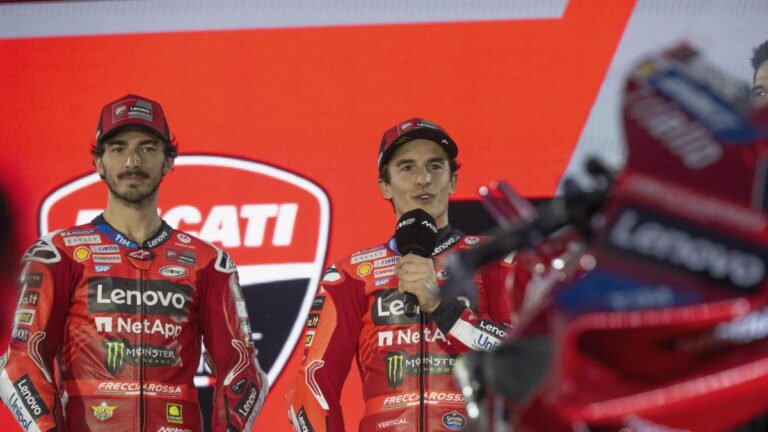 Marc Márquez y Bagnaia, a acabar en Le Mans con una crisis histórica del equipo Ducati oficial