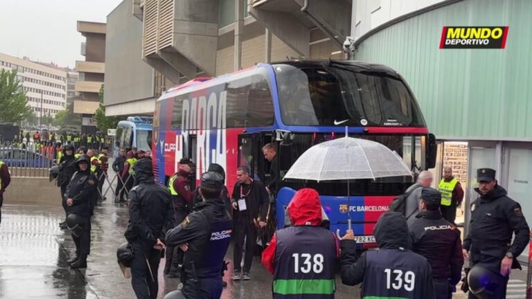 Así ha sido la llegada del Barça al Estadio El Sadar