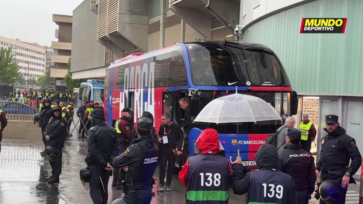 Así ha sido la llegada del Barça al Estadio El Sadar